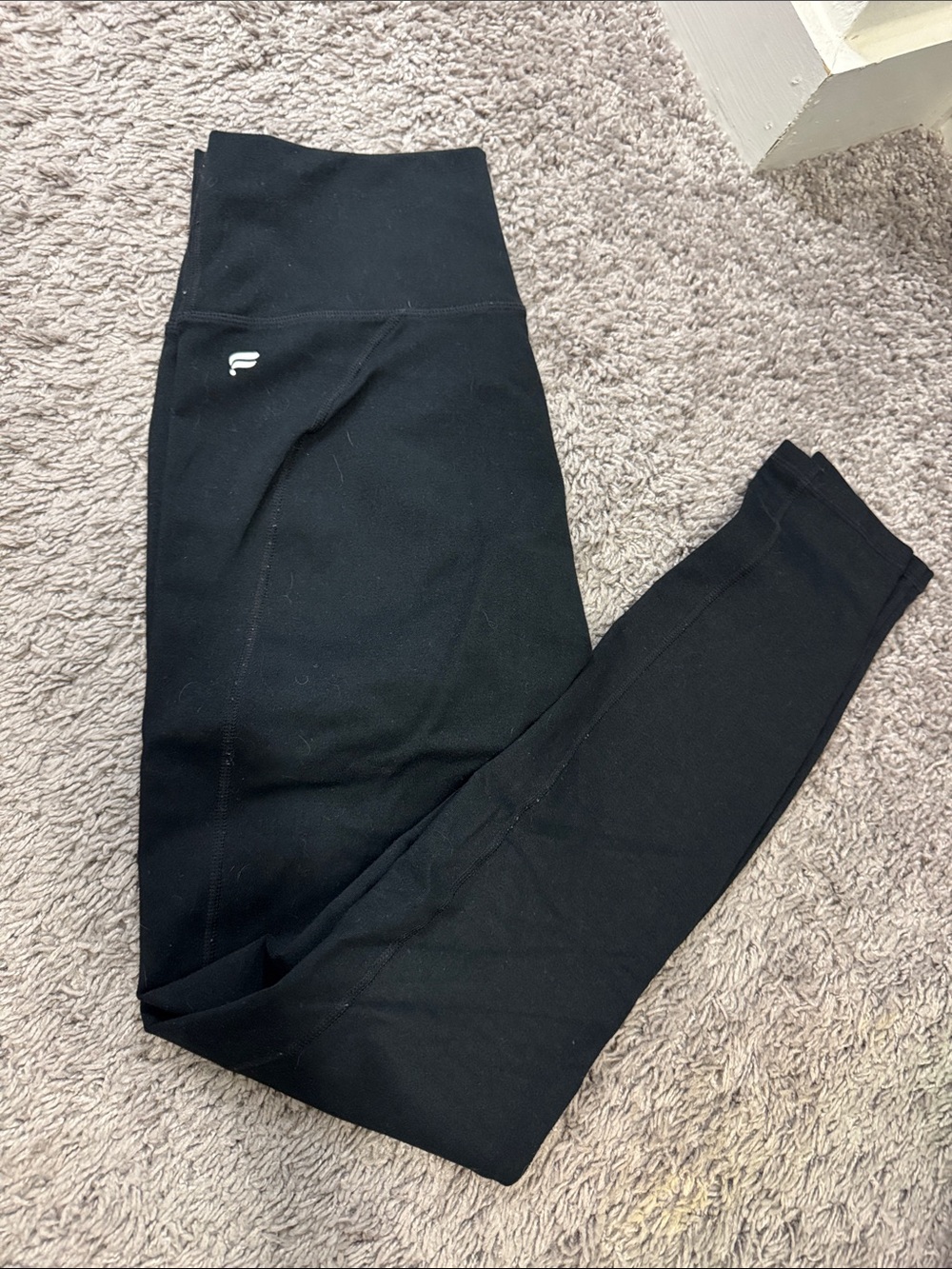 Fabletics Black High-Waist Girls' Performance Leggings